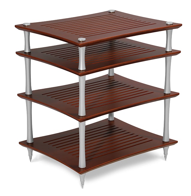 performance HiFi rack SVTL cherry shelves and silver columns