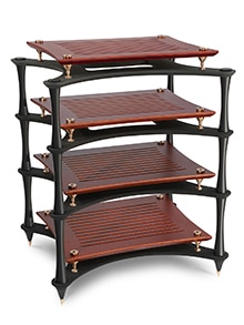 ultimate HiFi rack X-Reference with cherry shelves black columns thumb
