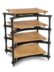 ultimate HiFi rack X-Reference with natural shelves black columns thumb