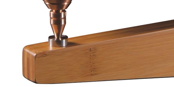 Wall shelf brass insert opens the soundstage